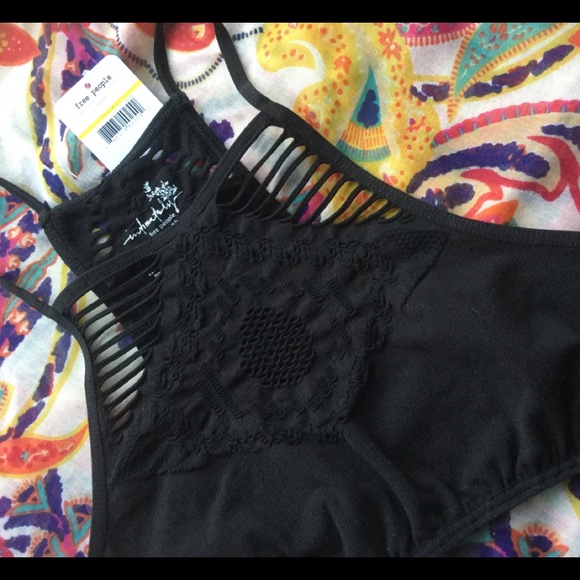 NEW FREE PEOPLE HANALEI High Neck Cutout Bralette - Picture 5 of 8